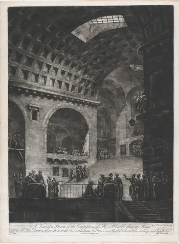 A View of a Prison of the Composition of Mr. Blondel done at Rome by Georges François Blondel, print, 1765