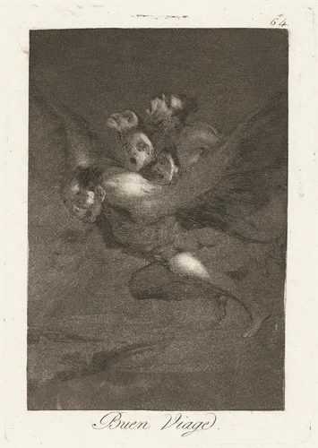Buen Viage (Bon Voyage) by Francisco Goya, print, 1799