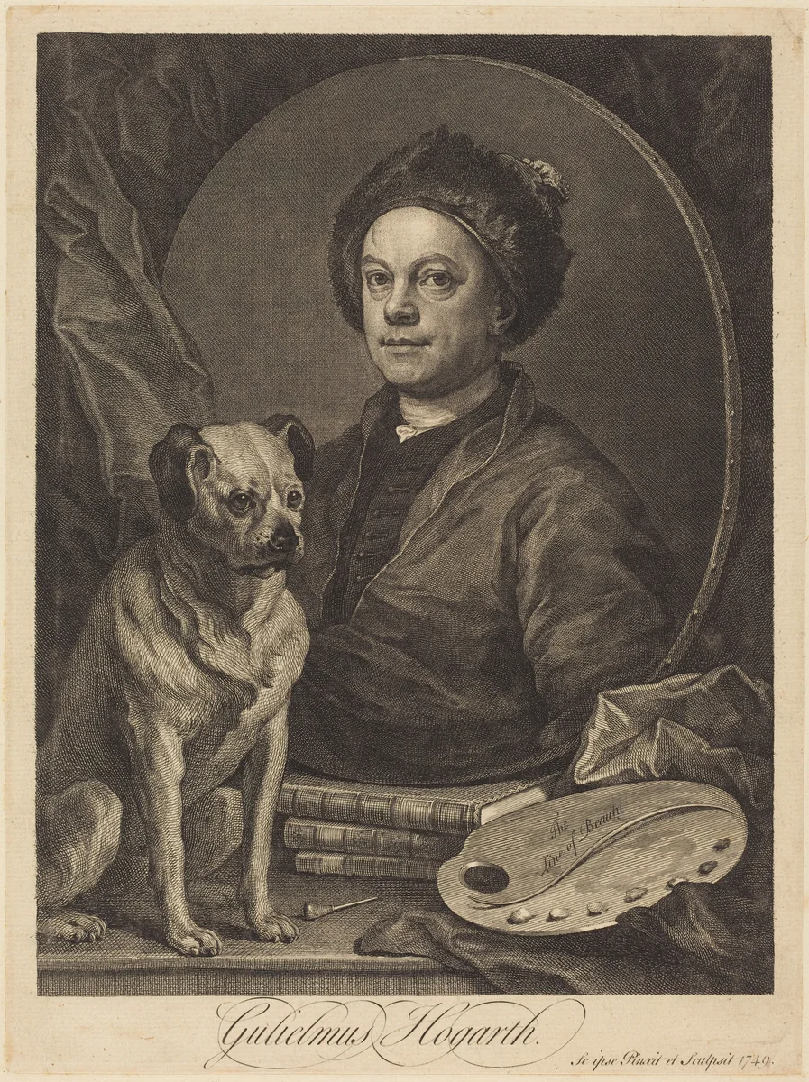 Gulielmus Hogarth by William Hogarth, print, 1748-1749