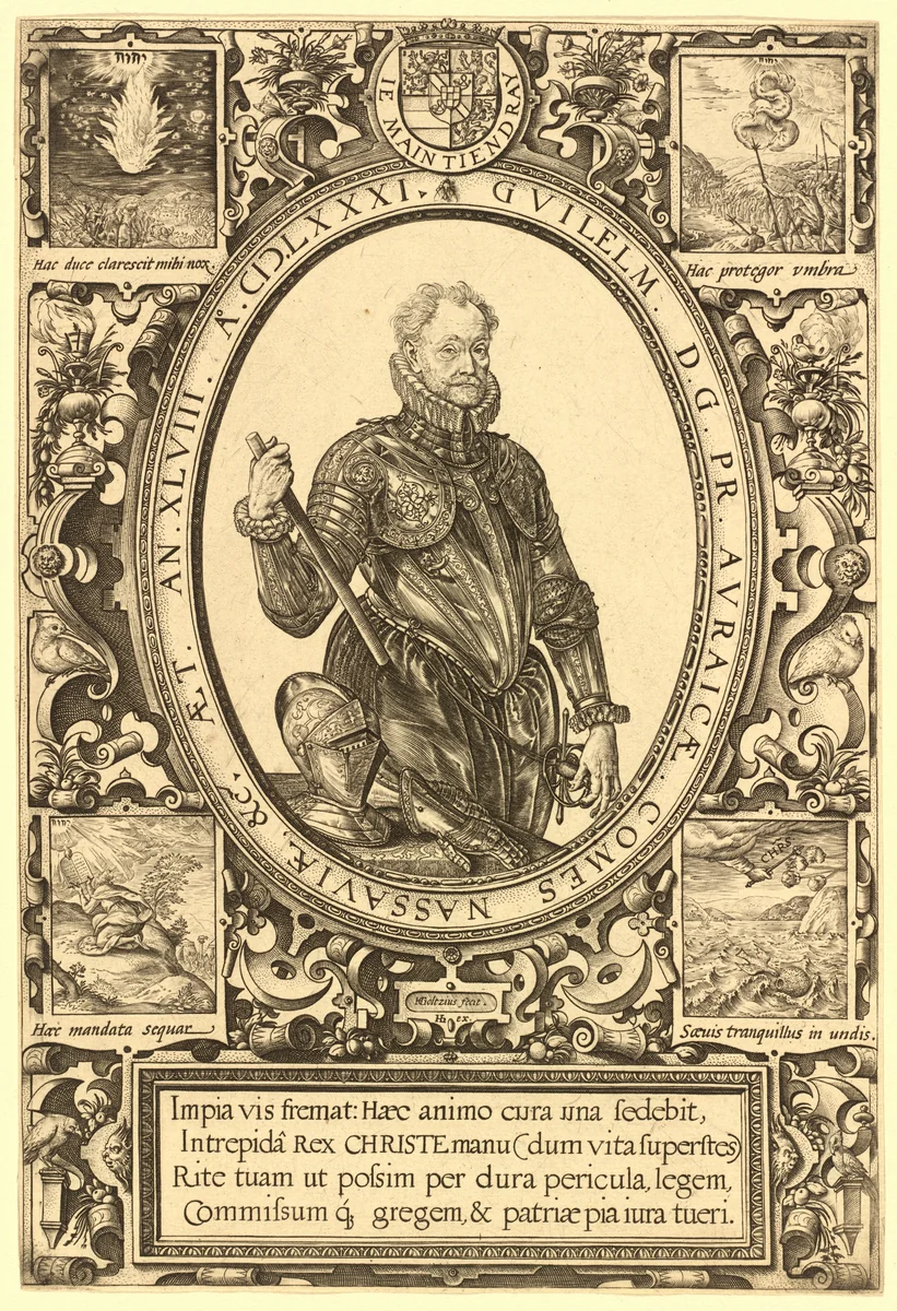 William, Count of Nassau, Prince of Orange by Hendrick Goltzius, print, 1581
