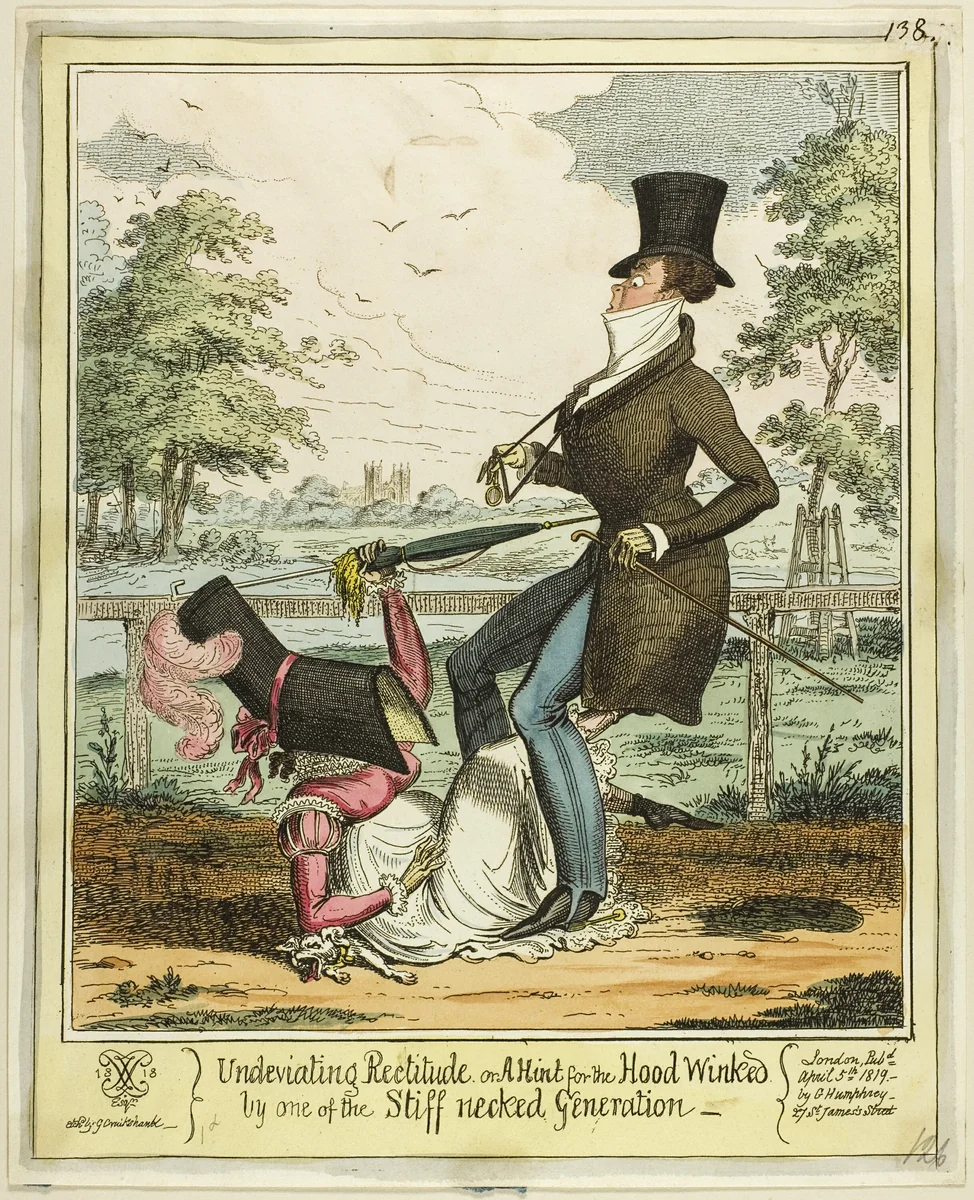 Undeviating Rectitude by George Cruikshank, print, 1819