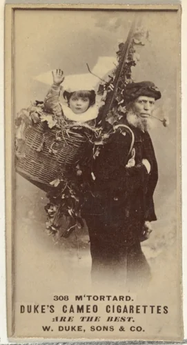 Card Number 308, M'Tortard, from the Actors and Actresses series (N145-5) issued by Duke Sons & Co. to promote Cameo Cigarettes by W. Duke, Sons & Co., photograph, 1880-1889