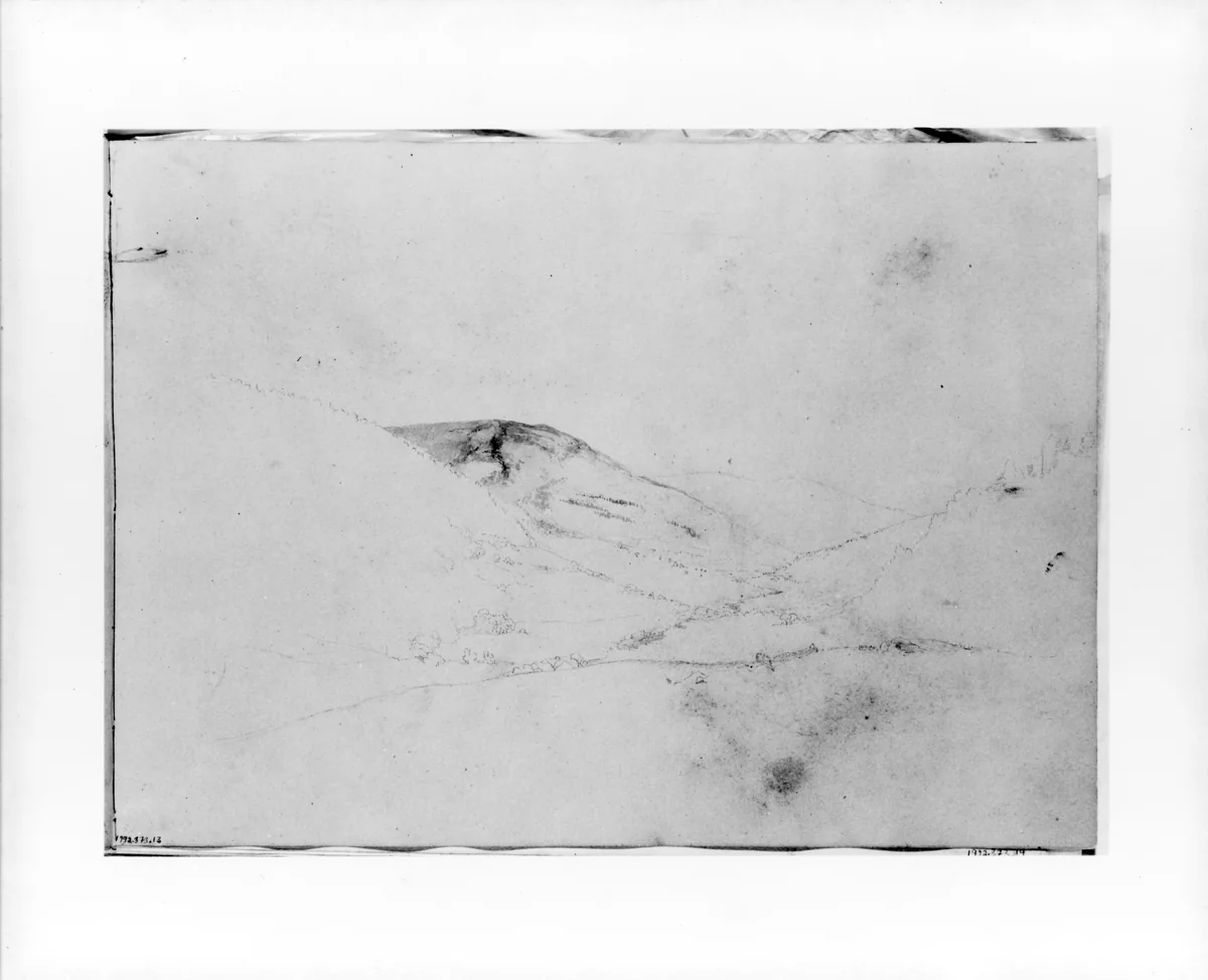 Mountain View [Catskills?] (from Sketchbook) by Thomas Hewes Hinckley, artwork, 1857-1867