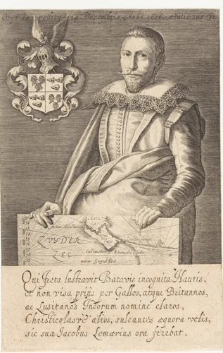 Portret van Jacob le Maire by Pieter Serwouters, print, 1616-1657
