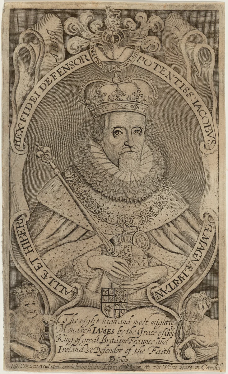 James I by Francis Delaram, print, 1590-1627