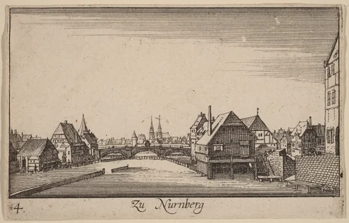 Nuremberg by Wenceslaus Hollar, print, 1635