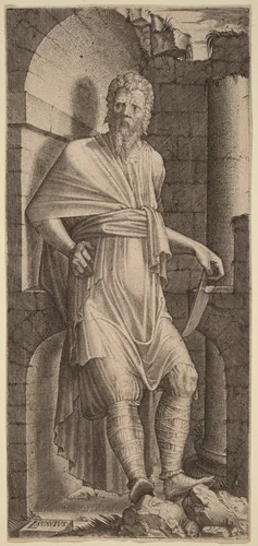 Saint Bartholomew by Lambert Suavius, print, 1543-1553