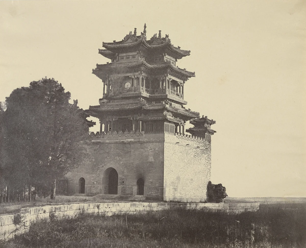 Imperial Summer Palace Before the Burning, Yuen Ming Yuen by Felice Beato, photograph, 1860