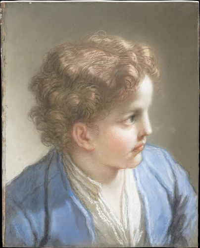 Study of a Boy in a Blue Jacket by Benedetto Luti, drawing, 1717