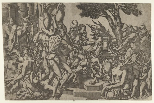 The Sacrifice by Antonio Fantuzzi, print, 1542