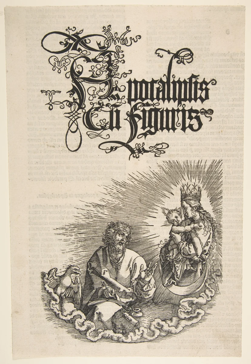 The Virgin and Saint John, from "The Apocalypse" by Albrecht Dürer, print, 1511