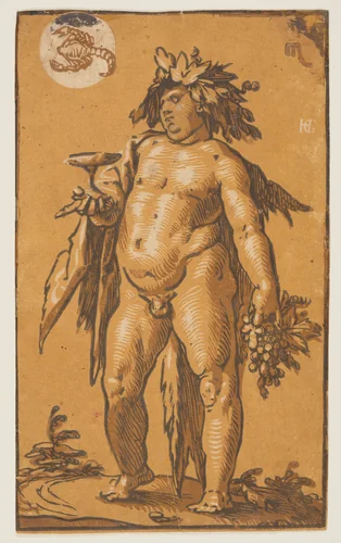 Bacchus by Hendrick Goltzius, print, 1588-1590