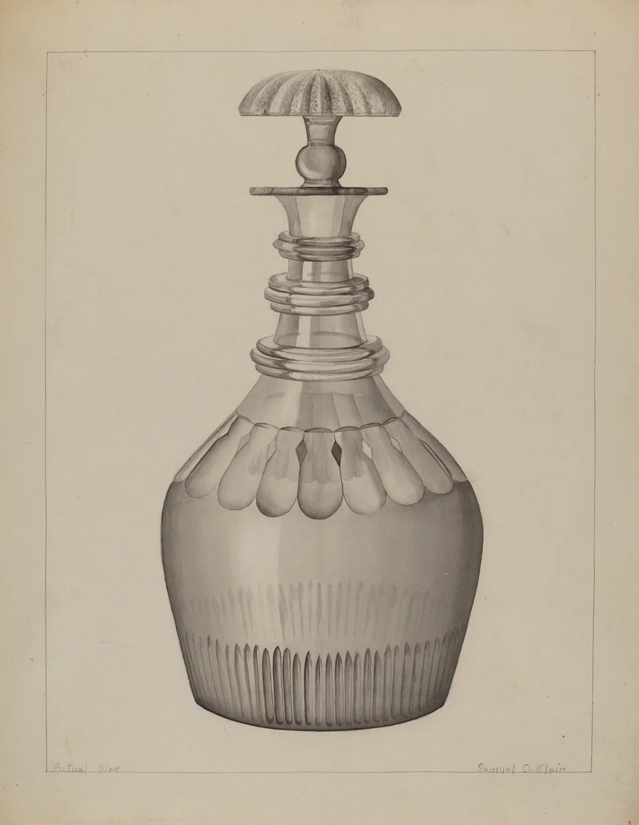 Carafe by Samuel O. Klein, index of american design, 1936