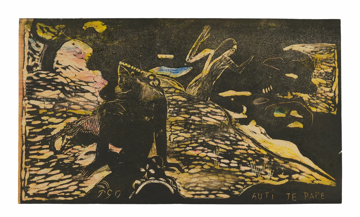 Auti te pape (Women at the River), from the Noa Noa Suite by Paul Gauguin, print, 1893-1894