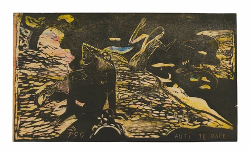 Auti te pape (Women at the River), from the Noa Noa Suite by Paul Gauguin, print, 1893-1894