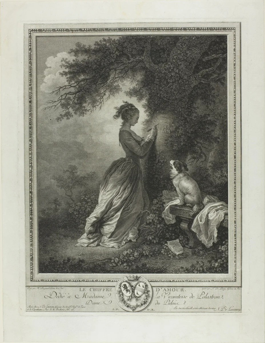 The Souvenir by Nicolas Delaunay, print, 1759-1792