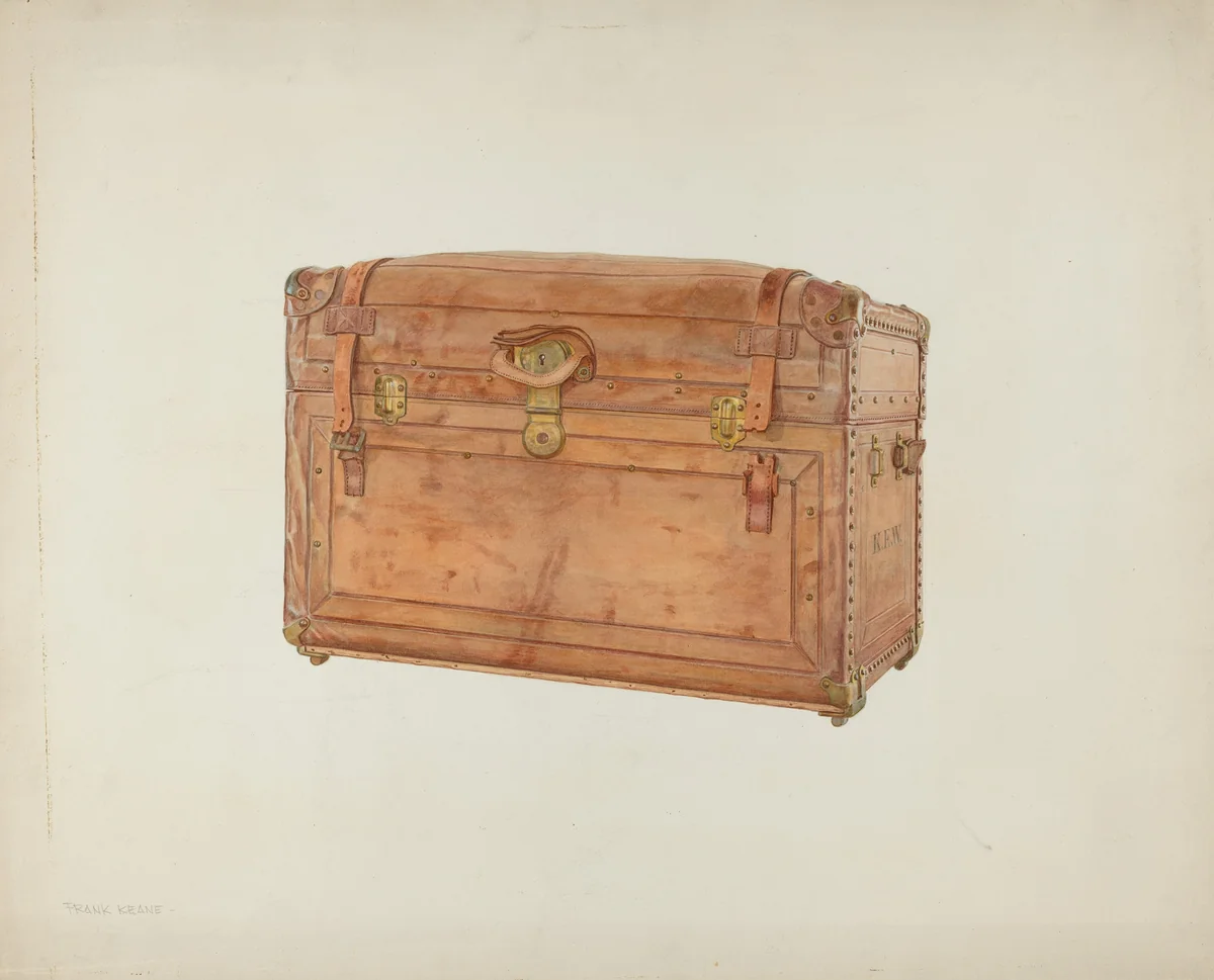 Horse Hide Trunk by Frank M. Keane, index of american design, 1939