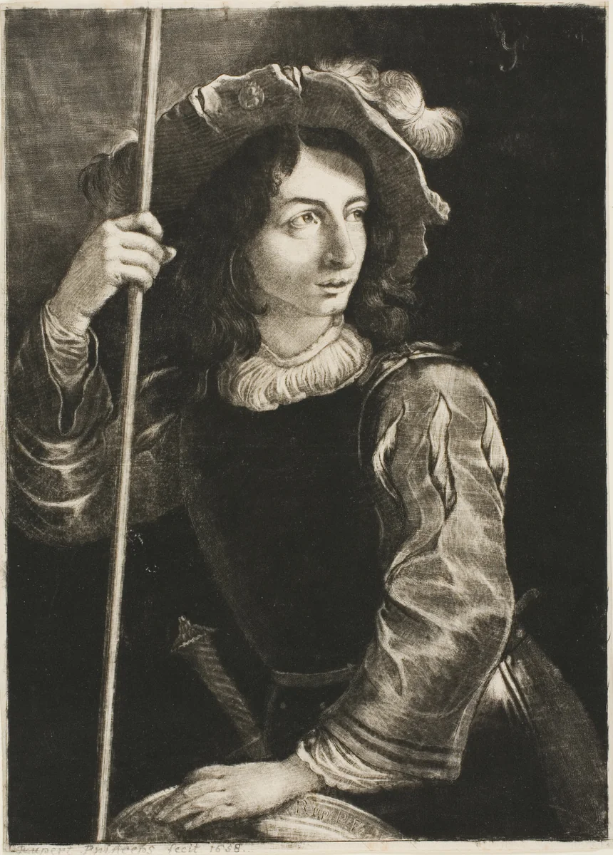 Standard Bearer by Pietro della Vecchia, print, 1658