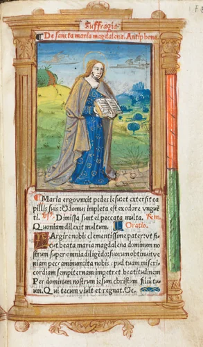 Printed Book of Hours (Use of Rome): fol. 109r, Mary Magdalene by Guillaume Le Rouge, book, 1510