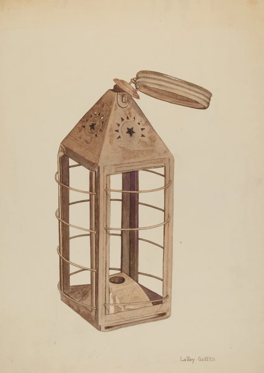 Pioneer Lantern by LeRoy Griffith, index of american design, 1941