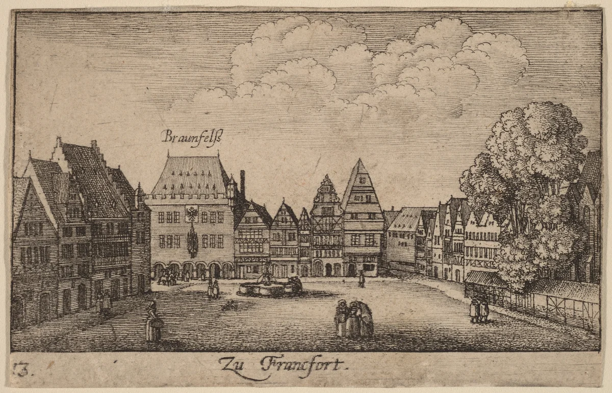 Frankfort by Wenceslaus Hollar, print, 1635