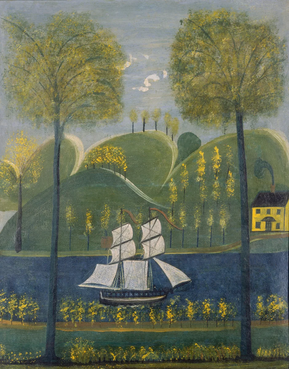 Under Full Sail by American 19th Century, painting, 1825-1850