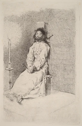 The Garroted Man by Francisco Goya, print, 1780