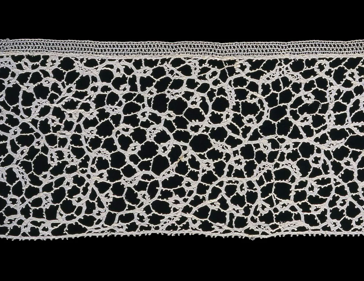 Border (From an Insertion) by Italy, textile, 1690-1710