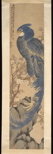 Blue Phoenix by Jiang Baohua, painting, 1867-1934