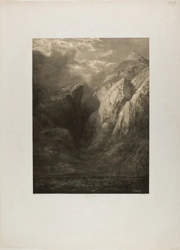 The Alps, from Various Landscape Sites by Alexandre Calame, print, 1851