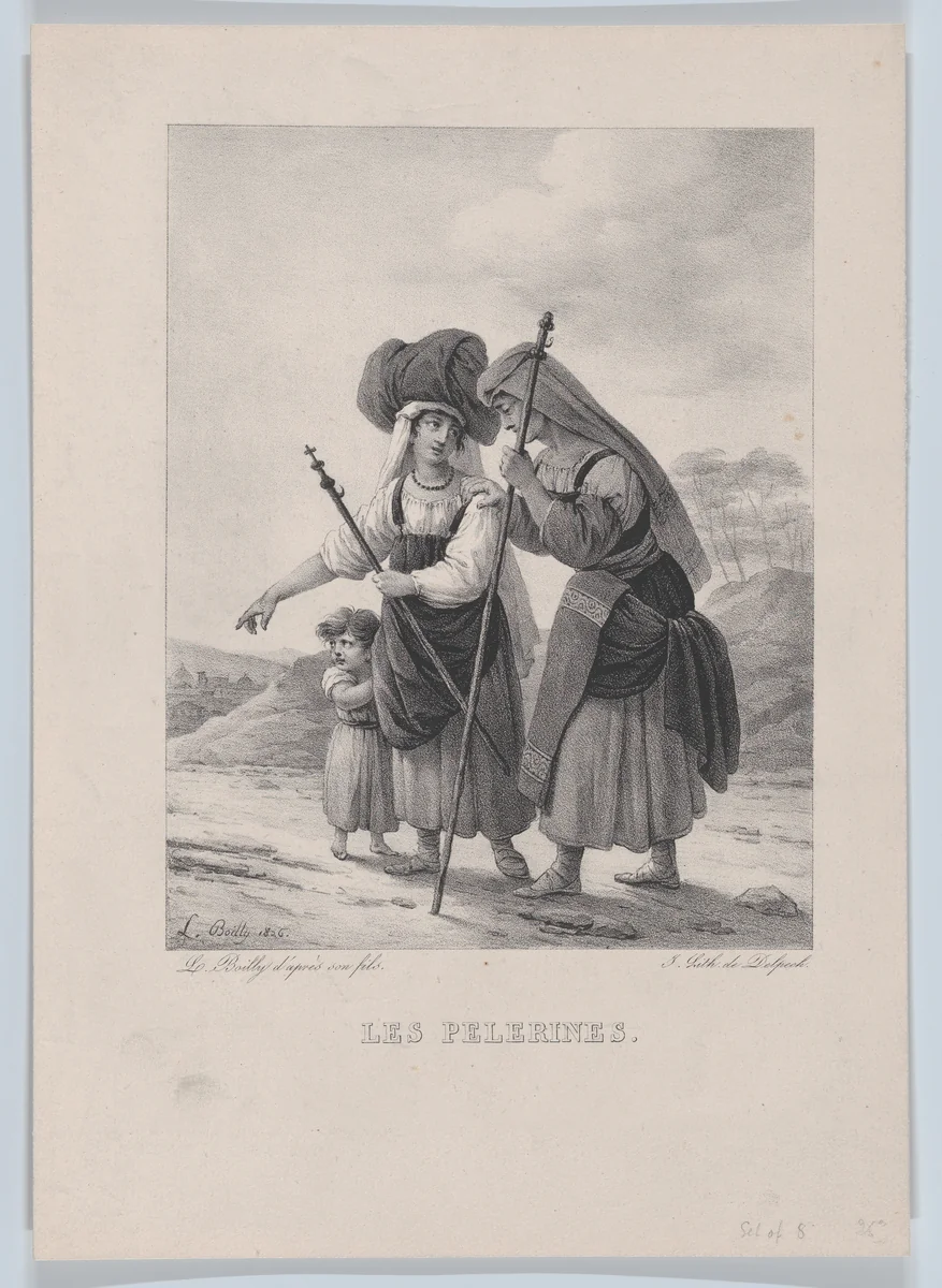 The Pilgrims by Louis-Léopold Boilly, print, 1826