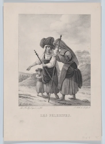 The Pilgrims by Louis-Léopold Boilly, print, 1826
