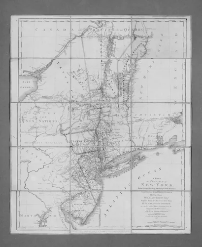Map of the Province of New York by William Faden, artwork, 1776