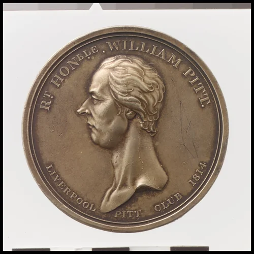 William Pitt by Thomas Wyon the Younger, metalwork, 1814