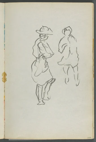 Sketchbook, The Dells, N° 127, page 149: Two Figures by Maurice Prendergast, book, 1919-1921
