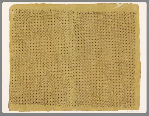 Blad met ruitenpatroon van punten by anonymous, print, 1750-1900