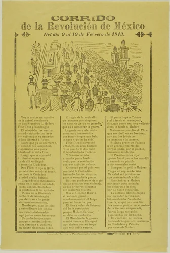 Merry Verse about the Mexican Revolution by José Guadalupe Posada, print, 1908-1918