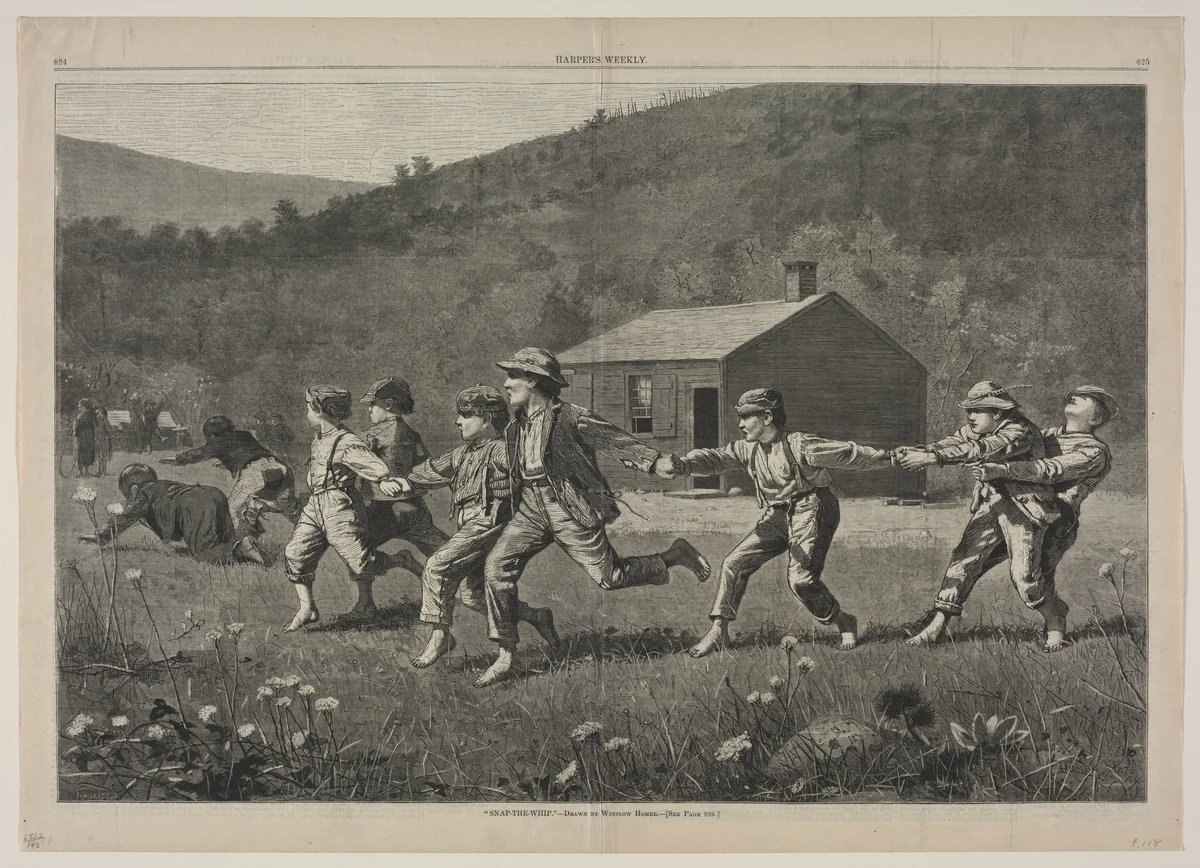 "Snap-the-Whip" by Winslow Homer, print, 1873
