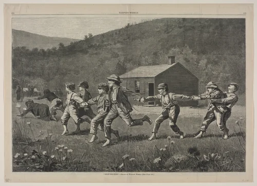 "Snap-the-Whip" by Winslow Homer, print, 1873