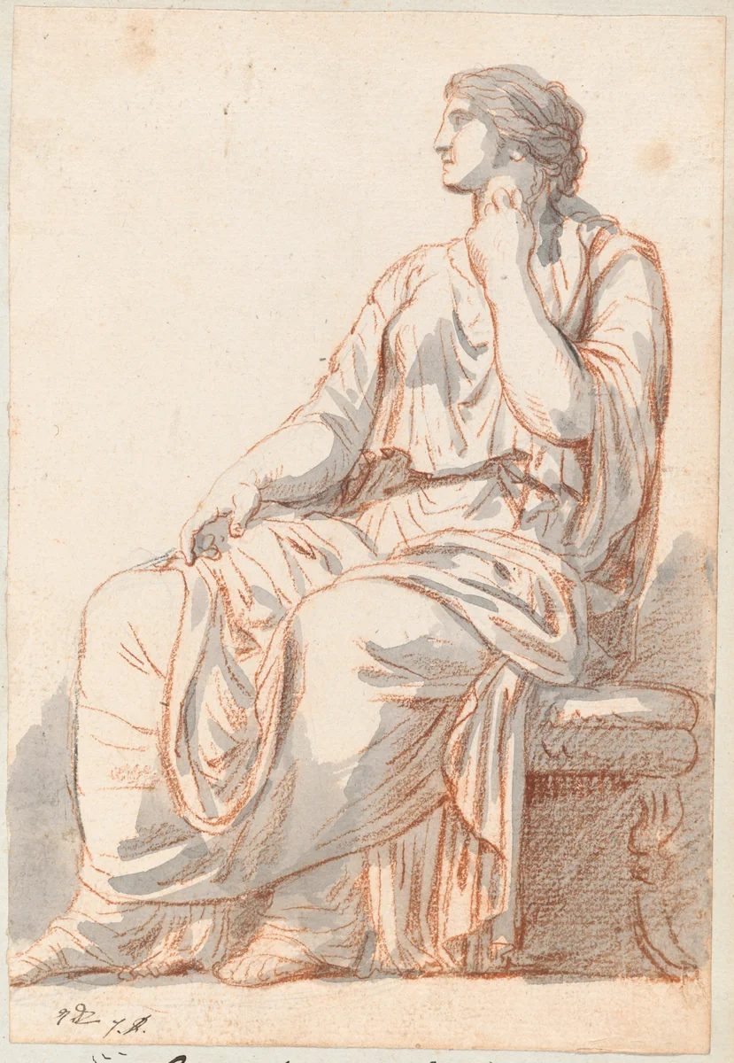 Faustine by Jacques-Louis David, drawing, 1775-1780
