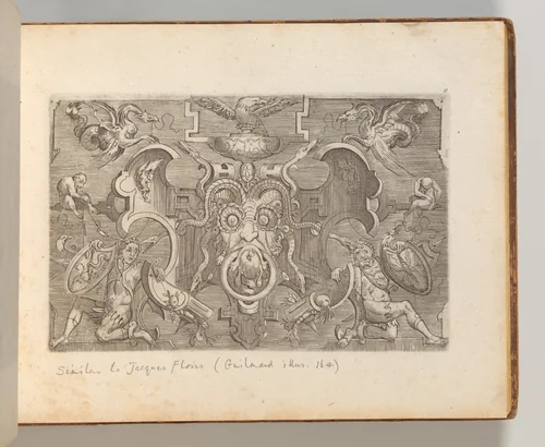 Targhe ed altri ornati di varie e capricciose invenzioni (Cartouches and other ornaments of various and capricious invention, page 11) by Jacob Floris, book, 1773