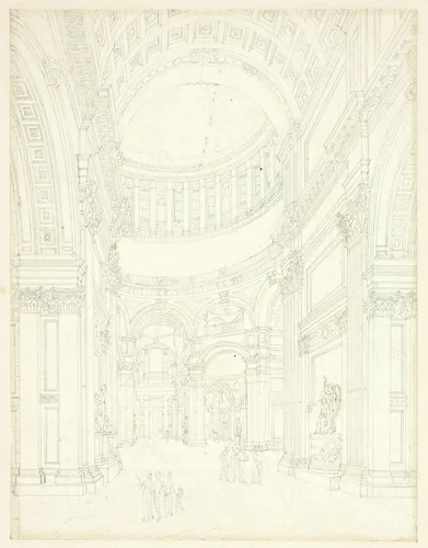 Study for St. Paul's Cathedral, from Microcosm of London by Augustus Charles Pugin
Thomas Rowlandson, drawing, 1807-1809