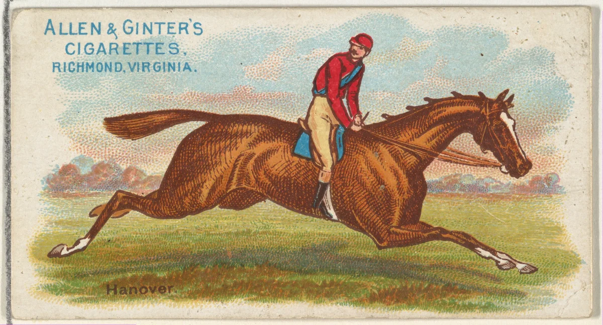 Hanover, from The World's Racers series (N32) for Allen & Ginter Cigarettes by Allen & Ginter, print, 1888