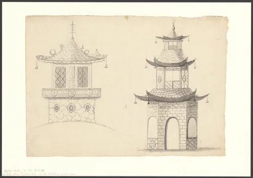 Gezicht op de Turkse Tent bij de Watergraafsmeer by Jan Otto, drawing, 1750-1840