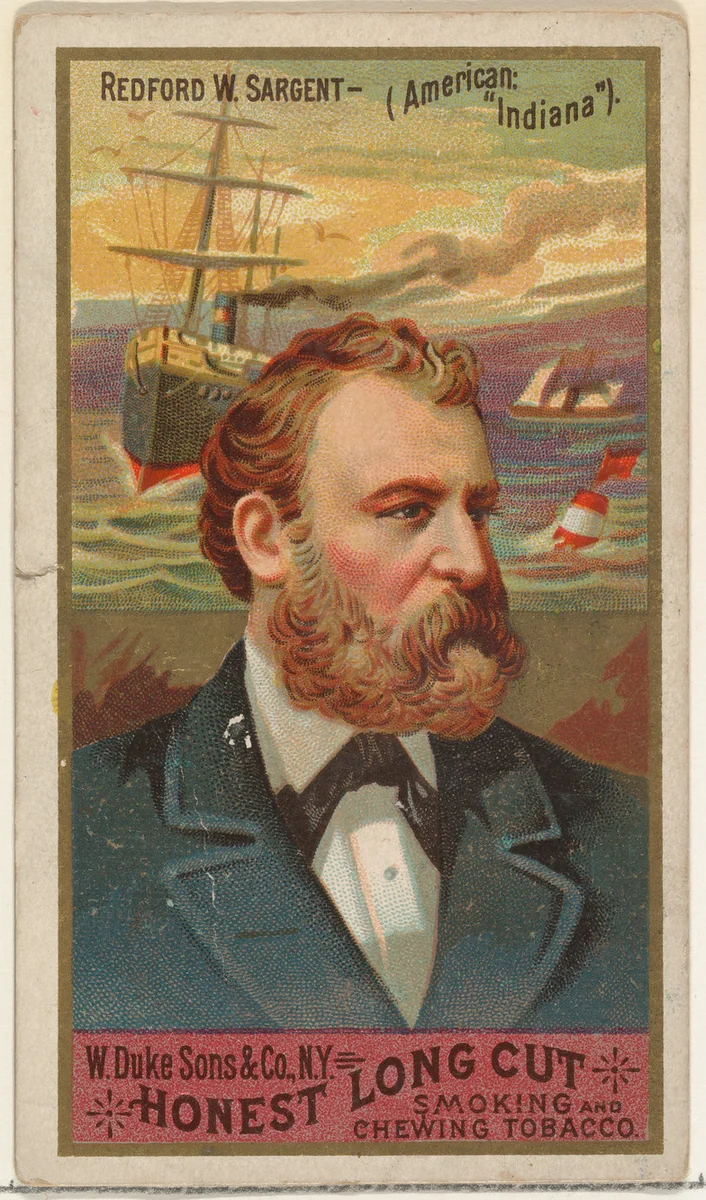 Redford W. Sargent, from the Sea Captains series (N127) issued by Duke Sons & Co. to promote Honest Long Cut Tobacco by W. Duke, Sons & Co., print, 1887