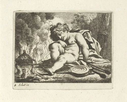 Vuur by anonymous, print, 1670-1726