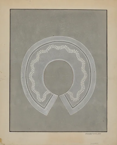 Embroidered Linen Collar by Marie Famularo, index of american design, 1936