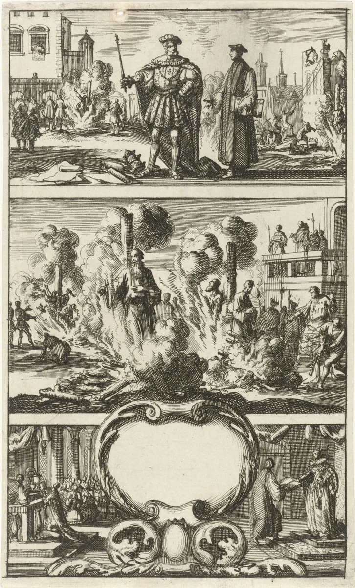 Reformatie in Engeland by Jan Luyken, print, 1689