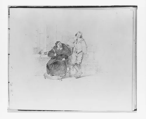 Study for "Gil Blas and the Archbishop" (from Sketchbook) by Francis William Edmonds, artwork, 1835-1839