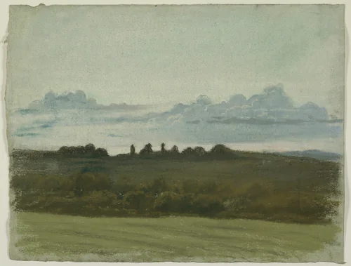 Paysage by Louis Français, drawing, 1845-1855